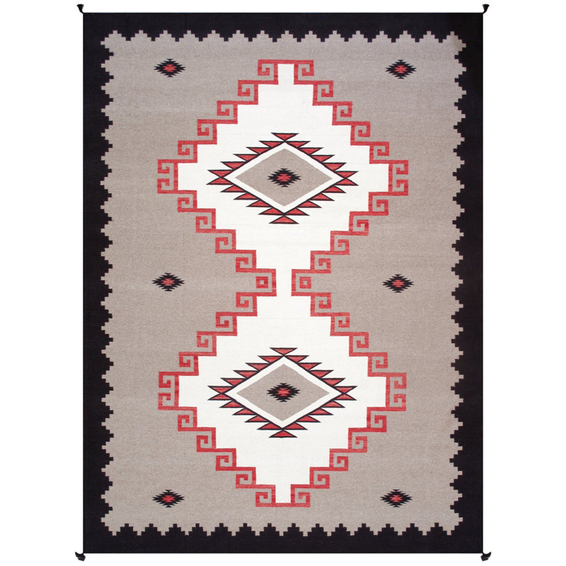 Canvello Reversible Wool Mocha Area Rug- 8'9'' X 12'