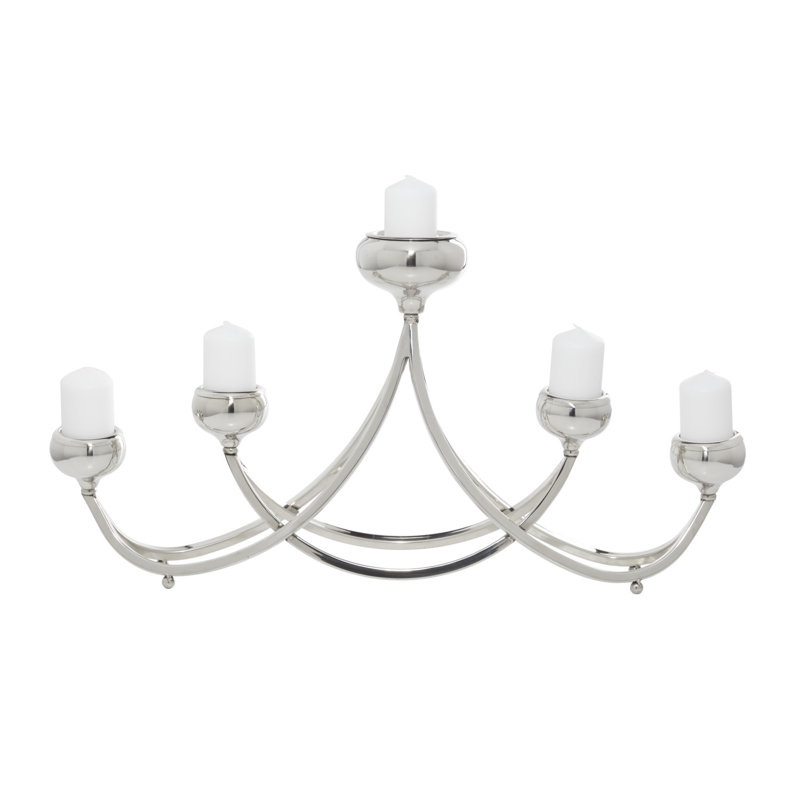 15.3'' H Stainless Steel Tabletop Candelabra