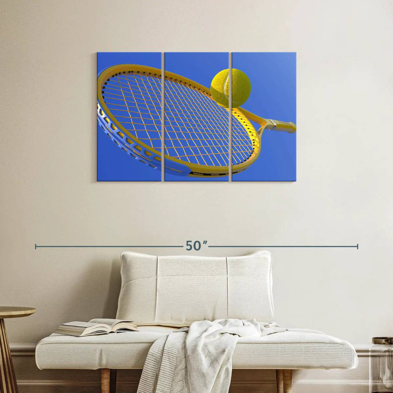 Coup de balle de tennis, H 24 po x l 38 po
