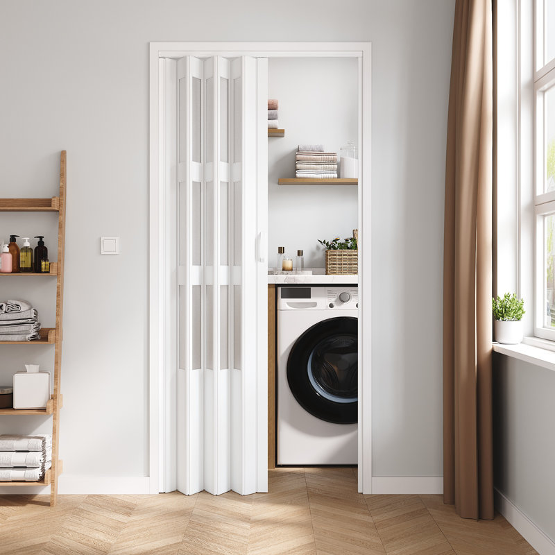 24" - 36"W detachable Paneled PVC/Vinyl Accordion Door