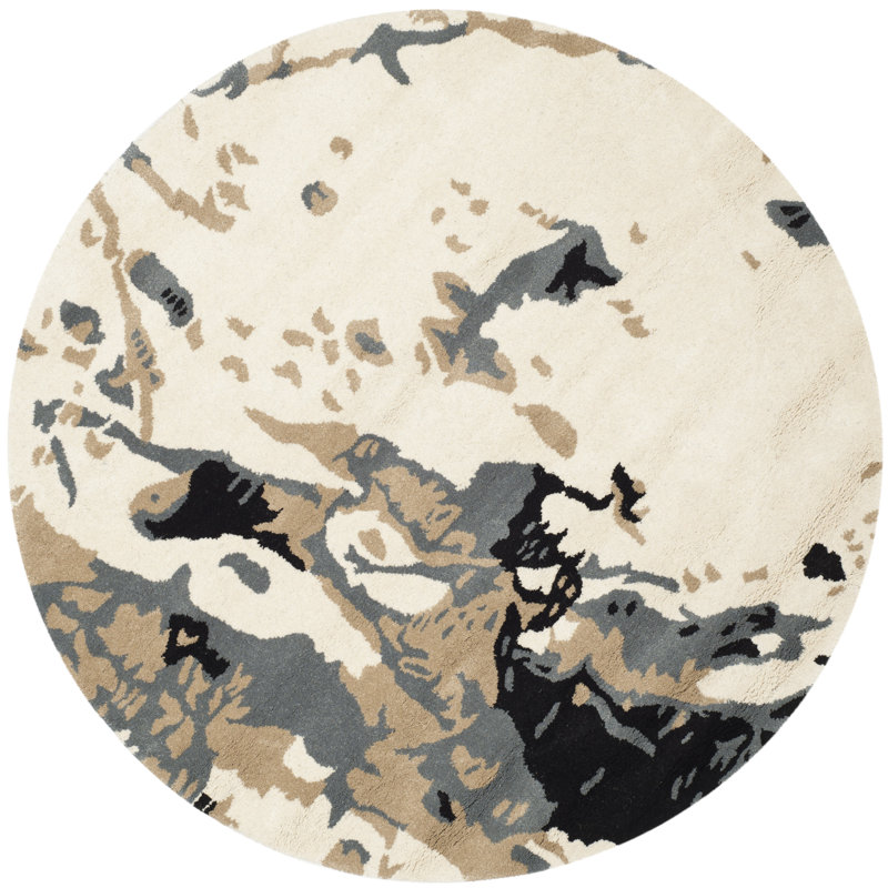 Jefferson Hand Tufted Wool Rug, Round 5'