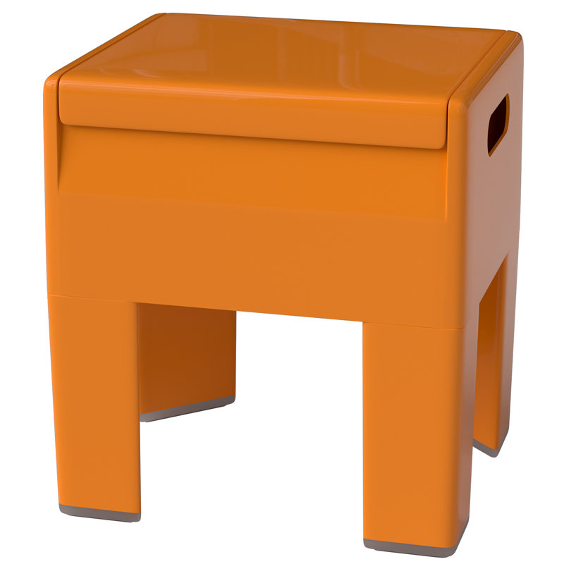 Tabouret de rangement Modern Modern, Orange