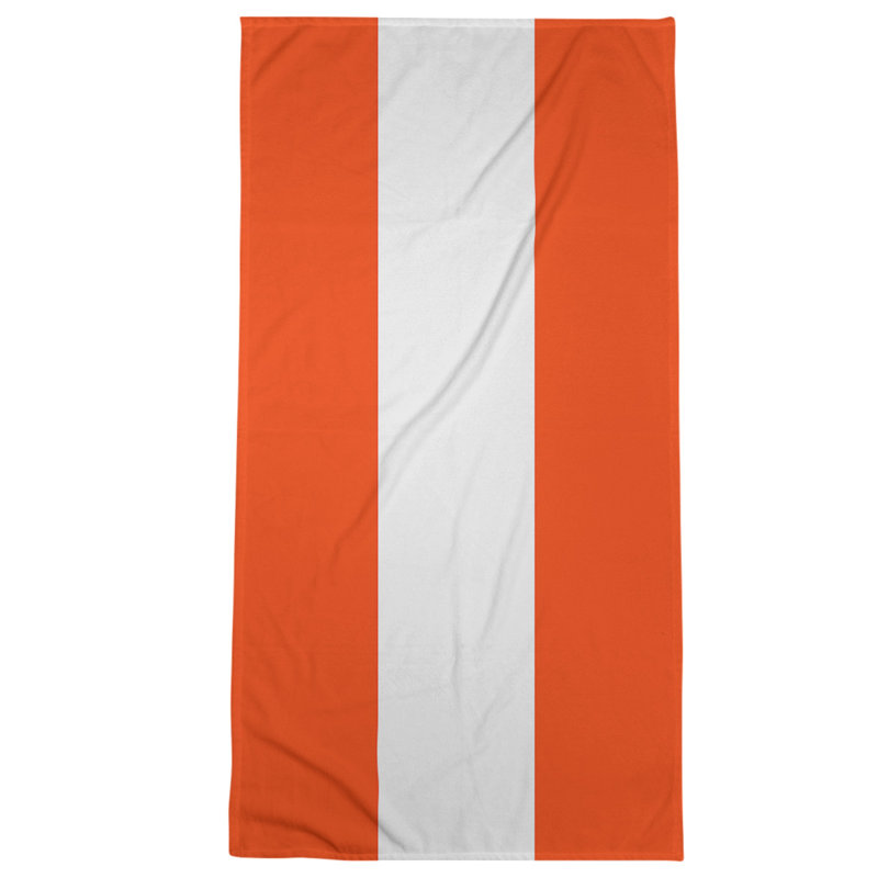 Cleveland Beach Towel, Light Orange/White