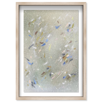 Spontaneous Trace Shadowbox Abstract Print by Oliver Gal, Black Frame, 10 x 15