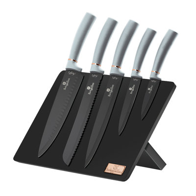 Ensemble de couteaux de cuisine en acier inoxydable avec support magnétique Berlinger Haus