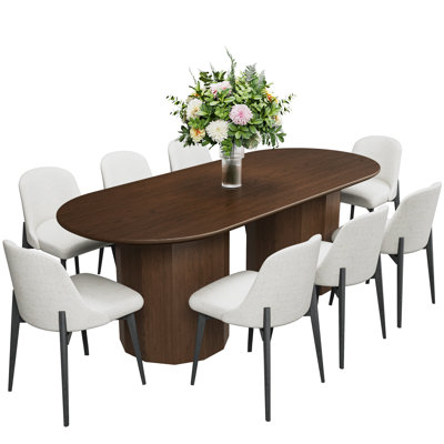 Henriques 8 - Person Oval Dining Table Set
