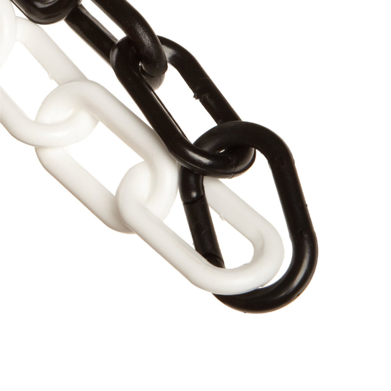 Chaîne en plastique, Noir / blanc, H 1,44 po x l 1200 po x P 0,21 po