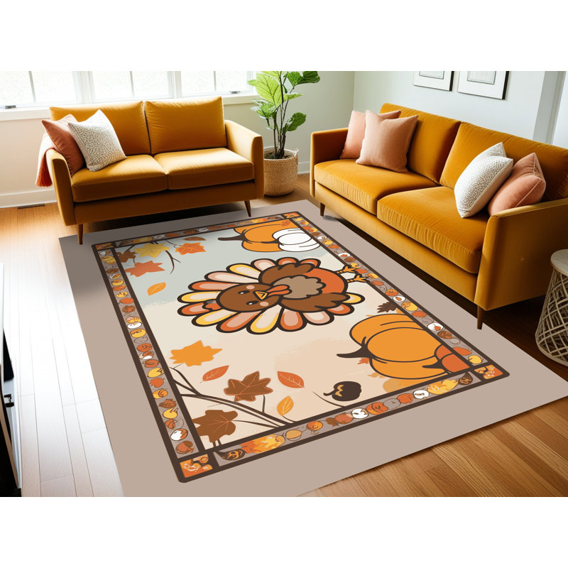 Tapis de Noël East Urban Home, Rectangulaire 3 pi x 5 pi