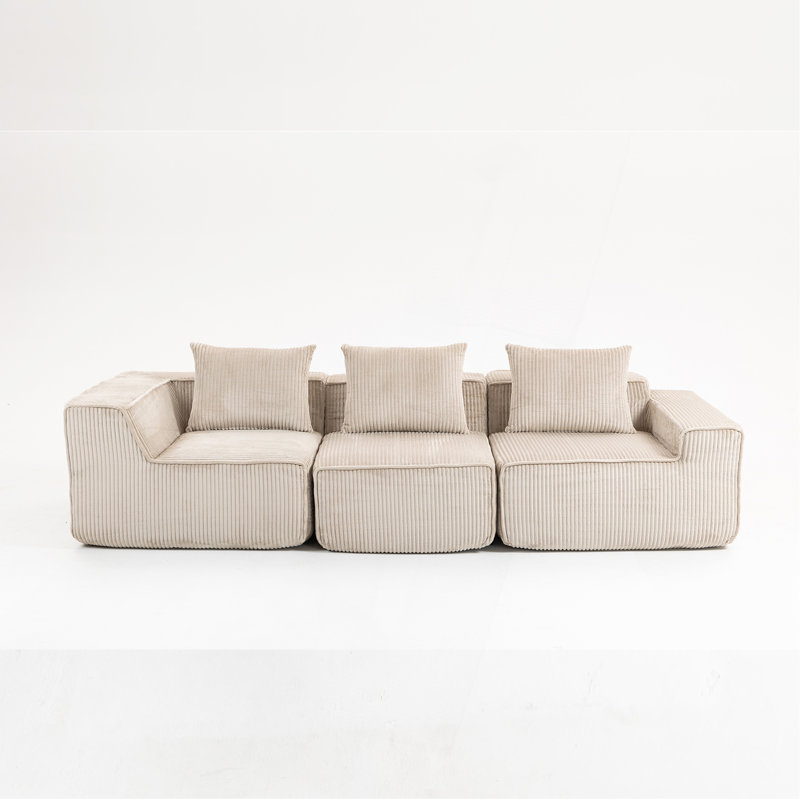Canapé modulaire à compression multi-personnes pouvant être librement, Beige