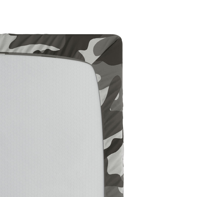 Microfiber Camouflage Fitted Sheet, Twin Fitted Sheet