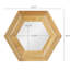 Miroir hexagonal 18,5 "x 18,5" avec cadre en bois, décoration murale pour le couloir de la salle de bain