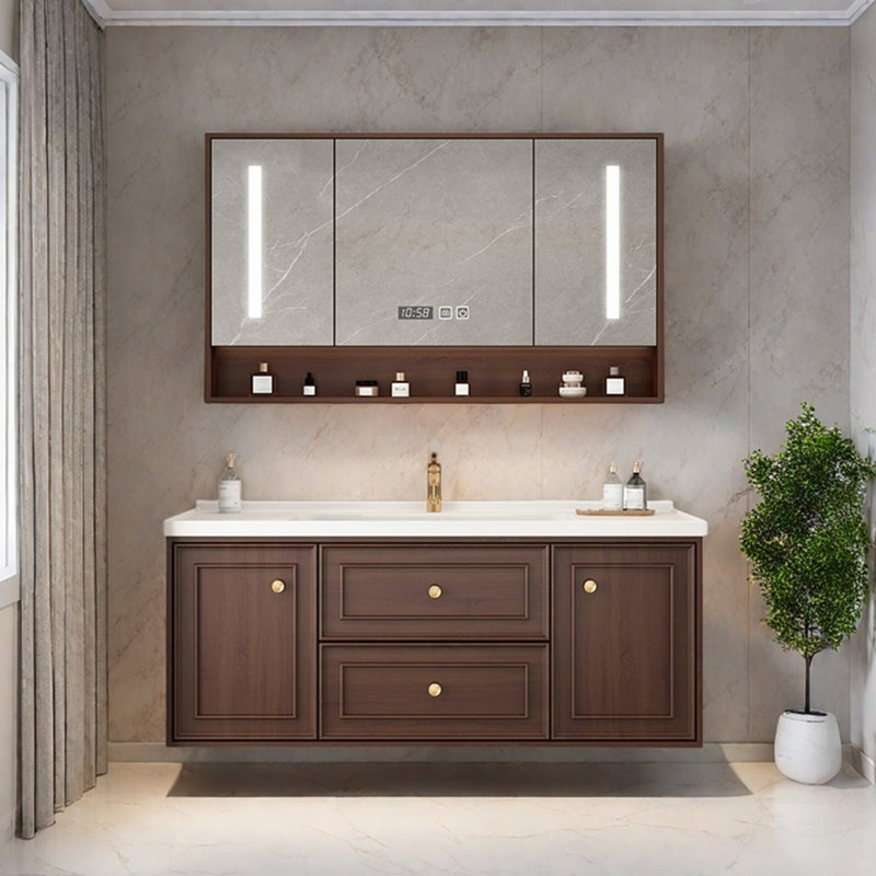 Retro-style simple bathroom cabinet