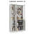 Wilma White Book Cabinet Storage Bookcase, 5-Tier Modern Bookshelves With 3 Large Drawer And Glass Door(2C+D)