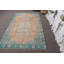 Tapis en laine, tapis turcs, tapis de sol, tapis rétro, tapis tissés à plat orange, tapis 4,8 x 7,3 pi