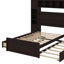 Lit double en bois avec armoire, tablette et prises, lit gigogne simple-1765851859