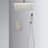 Ceiling Mounted Shower With 16" Head - Handheld, Brushed Nickel Finish And Handheld Nickel, Brass Material
