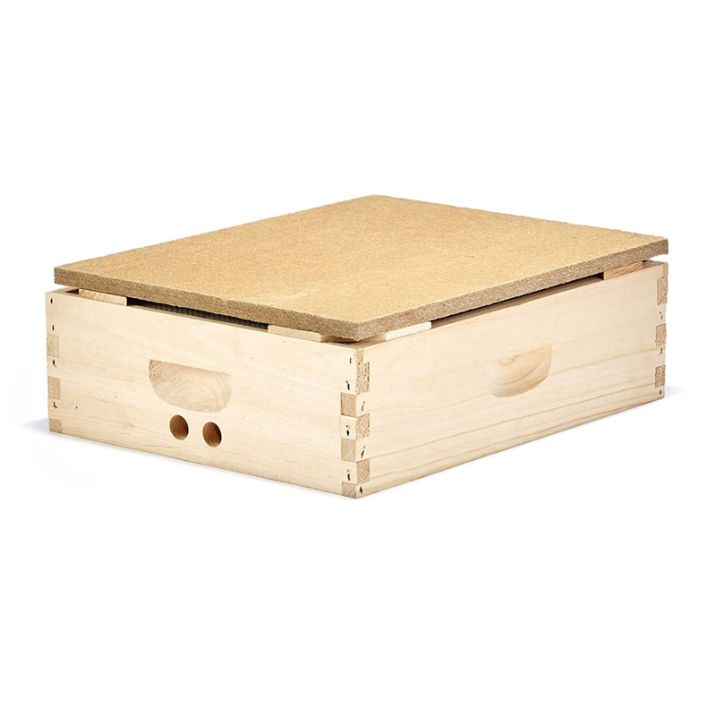 Solid Pine Freestanding Weather-Resistant Beehive Winterizer Box