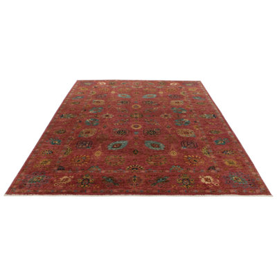 Rose and Multicolor Anatolian Traditional Rug
