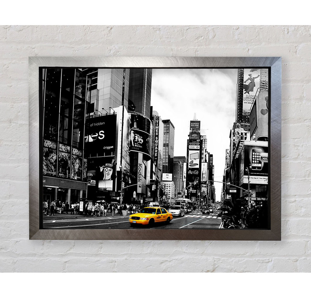 Broadway Yellow Cab B N W - Druck