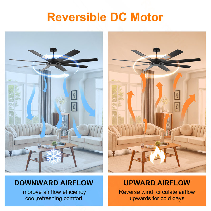 72 Inch Ceiling Fans No Light With Remote Control