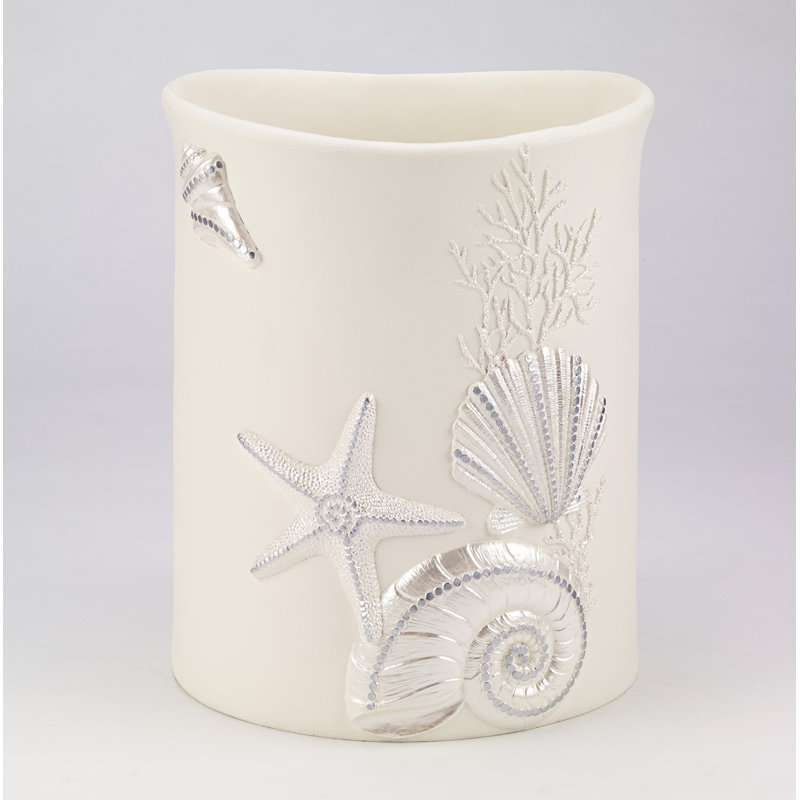 Sequin Shells Bath 2.5 Gallon Waste Basket