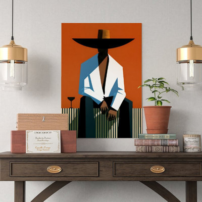 Canvas Wall Art Vertical Stripes On Tablecloth Poster Vintage Poster Print Home Decor