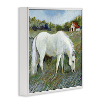Cheval dans un champ, estampe numérique, design par Susan Winget