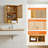 Farmhouse Rattan Wall Cabinet for Bathroom, 3-Tier Wood Storage with Woven Doors & Magnetic Catch-877777266