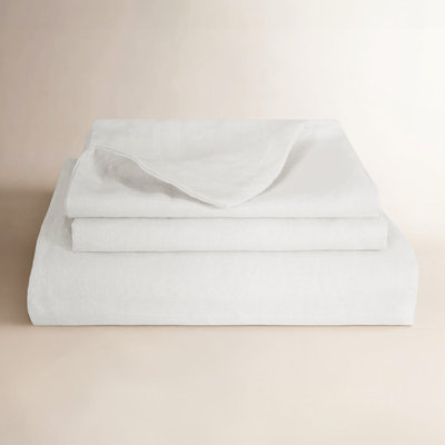 Clara 100% French Linen Duvet Cover Set with Shams
