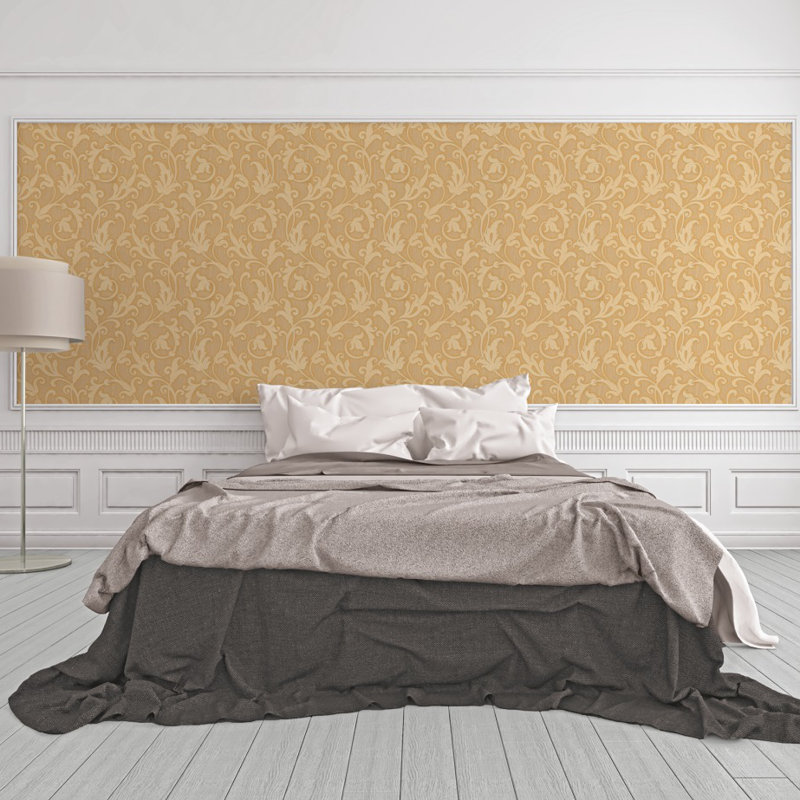 Tessuto 10.1m x 53cm Wallpaper, Yellow and orange