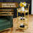 Multi-functional Mobile Trolley Golden Bar Cart Is Suitable For Home Bar Service, Featuring A Rolling Bar Cart With Lockable Casters, A Glass Bar Cart With 3 Mirror Holders