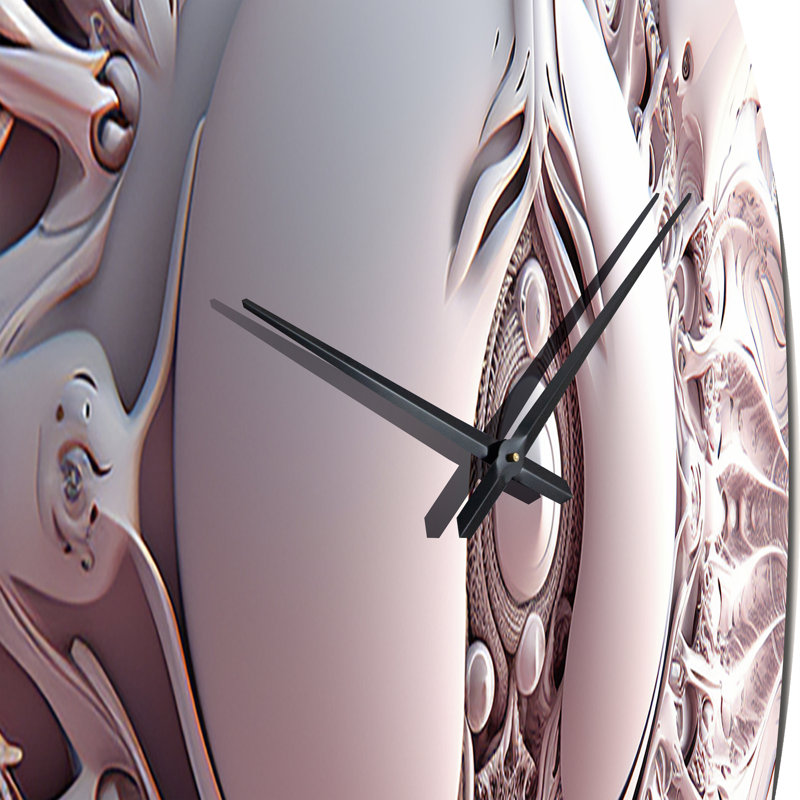 Horloge murale en métal nickel, Petit