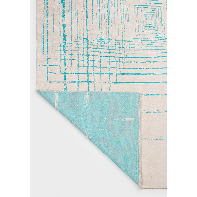 Lignes modernes abstraites carrées, Rectangle 9 pi 10 po x 14 pi