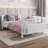 Children's Wooden Platform Bed With Extra-High Safety Guardrails-1008408109-1008408111