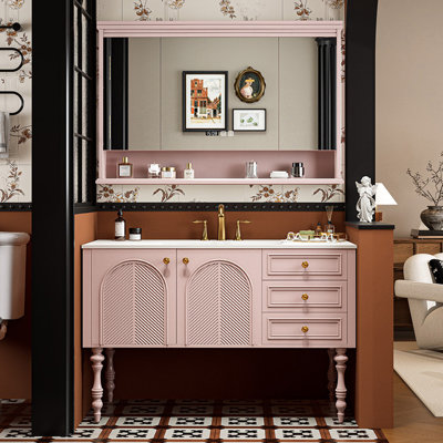 French style simple bathroom cabinet