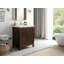 Teck 30 po Sonoma X P 22 po Meuble-lavabo simple en noyer foncé avec quartz Cove Edge-108368269