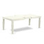 Cet ensemble de salle à manger 9 pièces comprend une table de salle à manger rectangulaire avec des rallonges papillon et 8 chaises Parson rembourrées en lin gris, blanc lin-1364470098