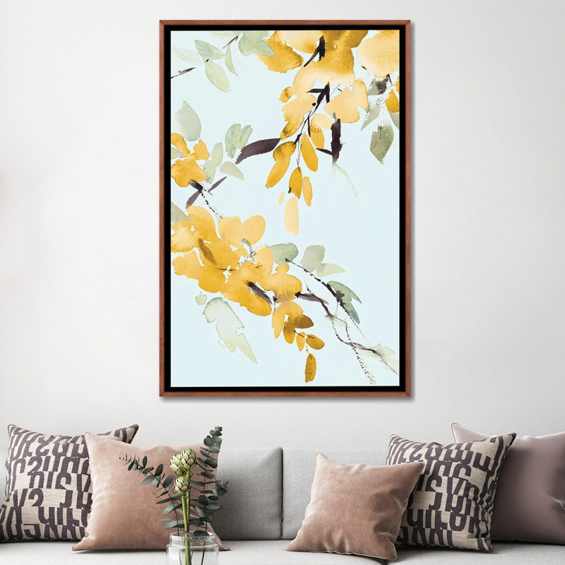 Yellow Wisteria II 1 Piece Wall Art on Canvas, 152.4 cm H x101.6 cm W x 4.445 cm D, Classic Wood