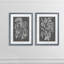 « feuillage de graphique iii » par antonyme bunjamin (abe)-ensemble de 2 reproductions d’art sur cadre photo-159115873-159115874-159111143