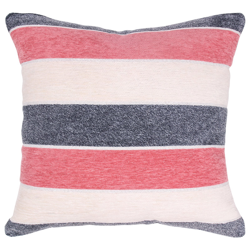 Embroidered Throw Pillow, Pink