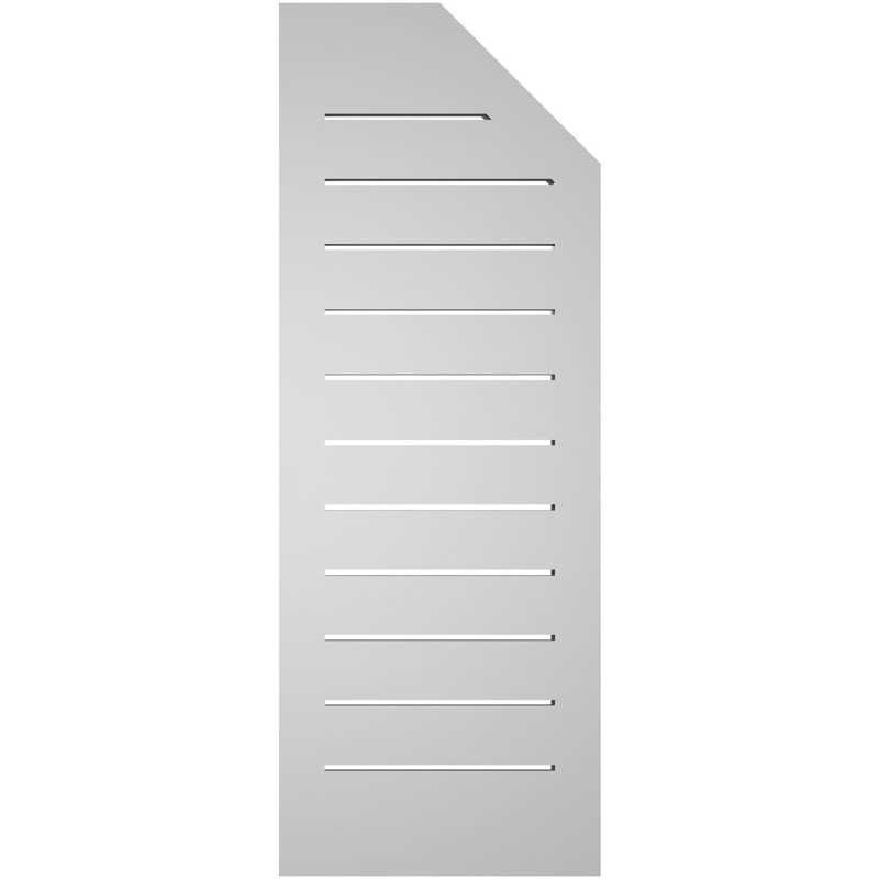 Half Octagon Top Left Surface Mount Signature Urethane Functional Gable Vent, Primed Tan, 38" H x 14" W x 1.5" D