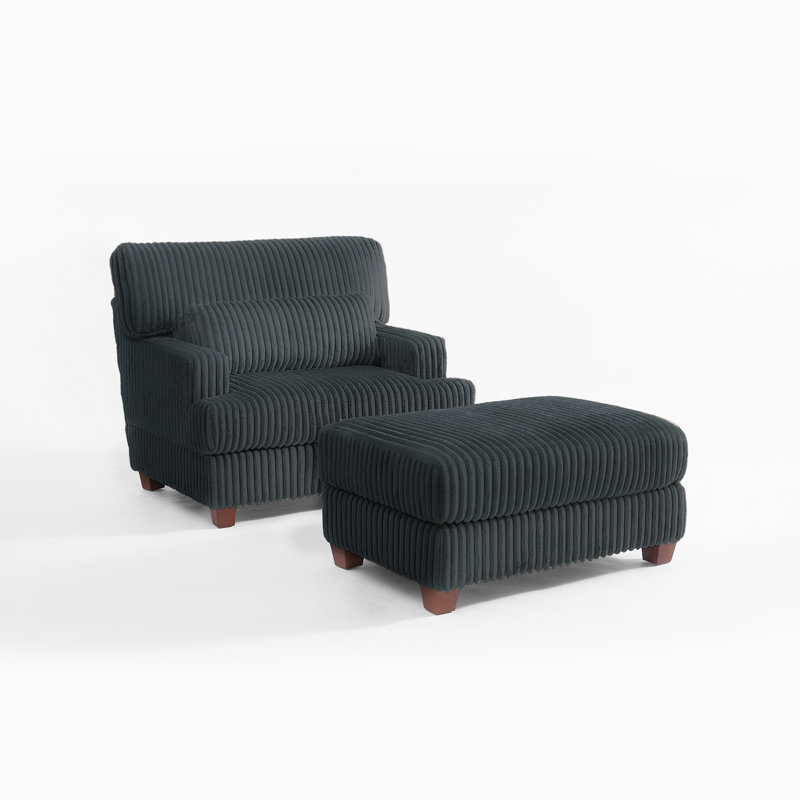 Ermia 92Cm Wide Armchair, Dark Grey Faux Fur