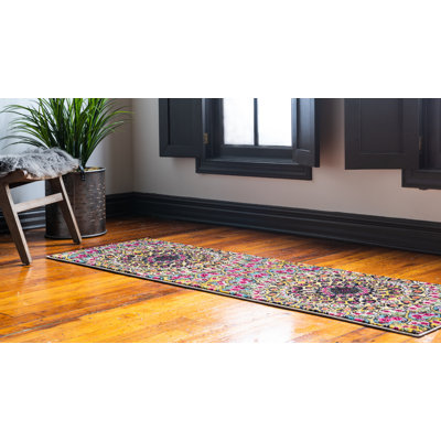 Dimonetta Washable Ikat Indoor Rug