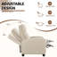 Canapé inclinable réglable moderne en tissu avec siège et dossier plus épais-211674180