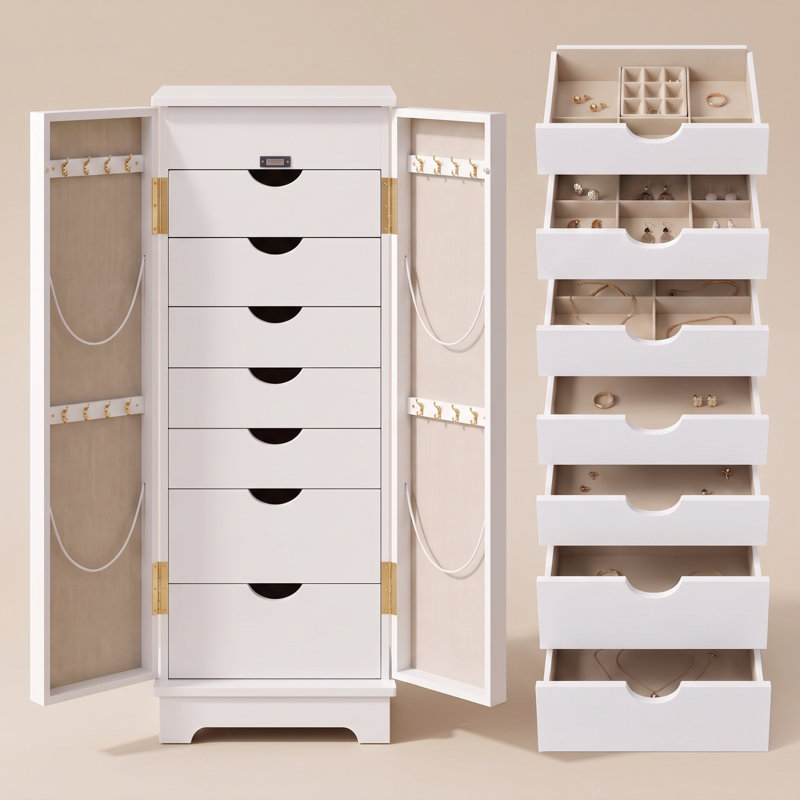 Armoire à bijoux Port, Blanc