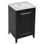 Meuble-lavabo de 20,3 po avec lavabo, tiroir fonctionnel, tablette de porte, porte à fermeture douce, noir