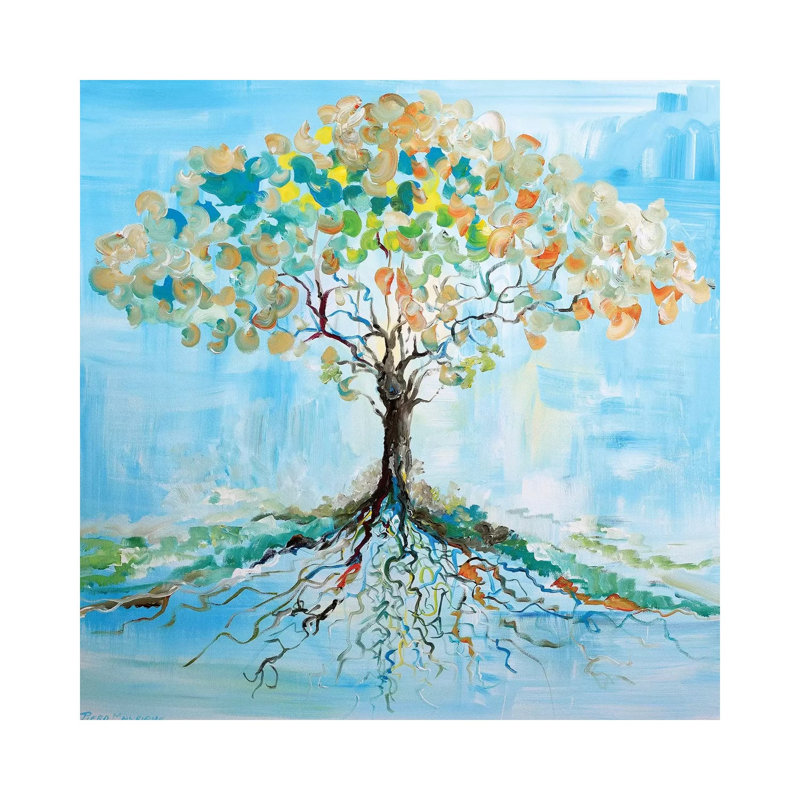 Candy Tree by Piero Manrique - Wrapped Canvas Painting, 30.48 cm H x 30.48 cm W
