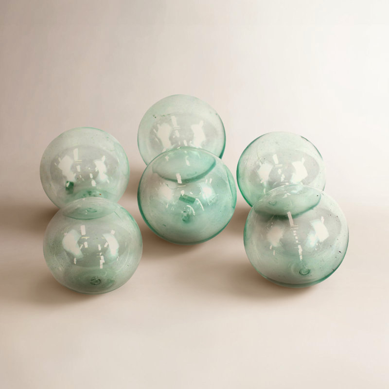  Boule décorative en verre transparent - Ensemble de 6 pièces rondes pour la maison - Ensemble de 6, Transparent