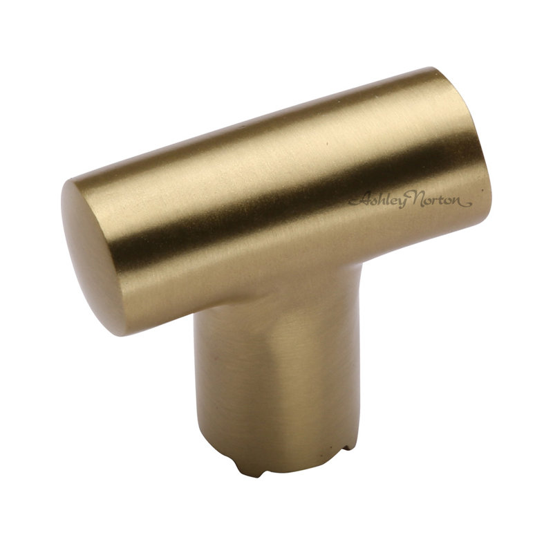 1 3/8" Length Bar Knob, Satin Brass