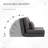 2-in-1 Convertible Floor Sofa with 5-Position Adjustable Backrest